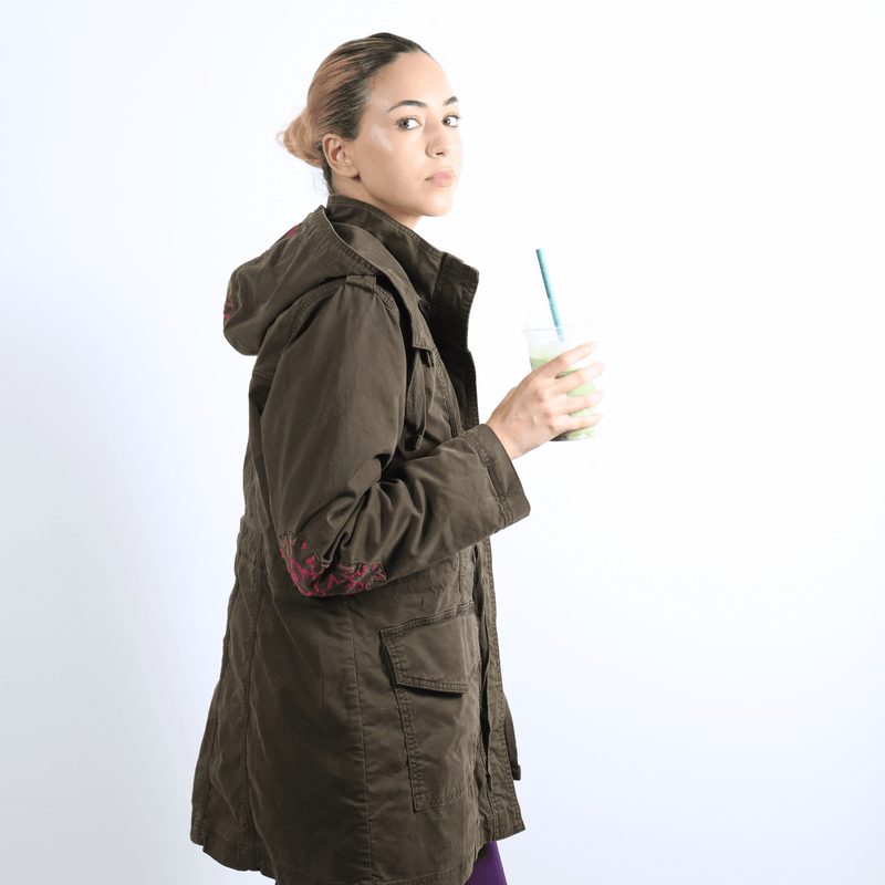 THE SULTAN HAN KHAKI JACKET | MULTICOLOR PINK & PURPLE