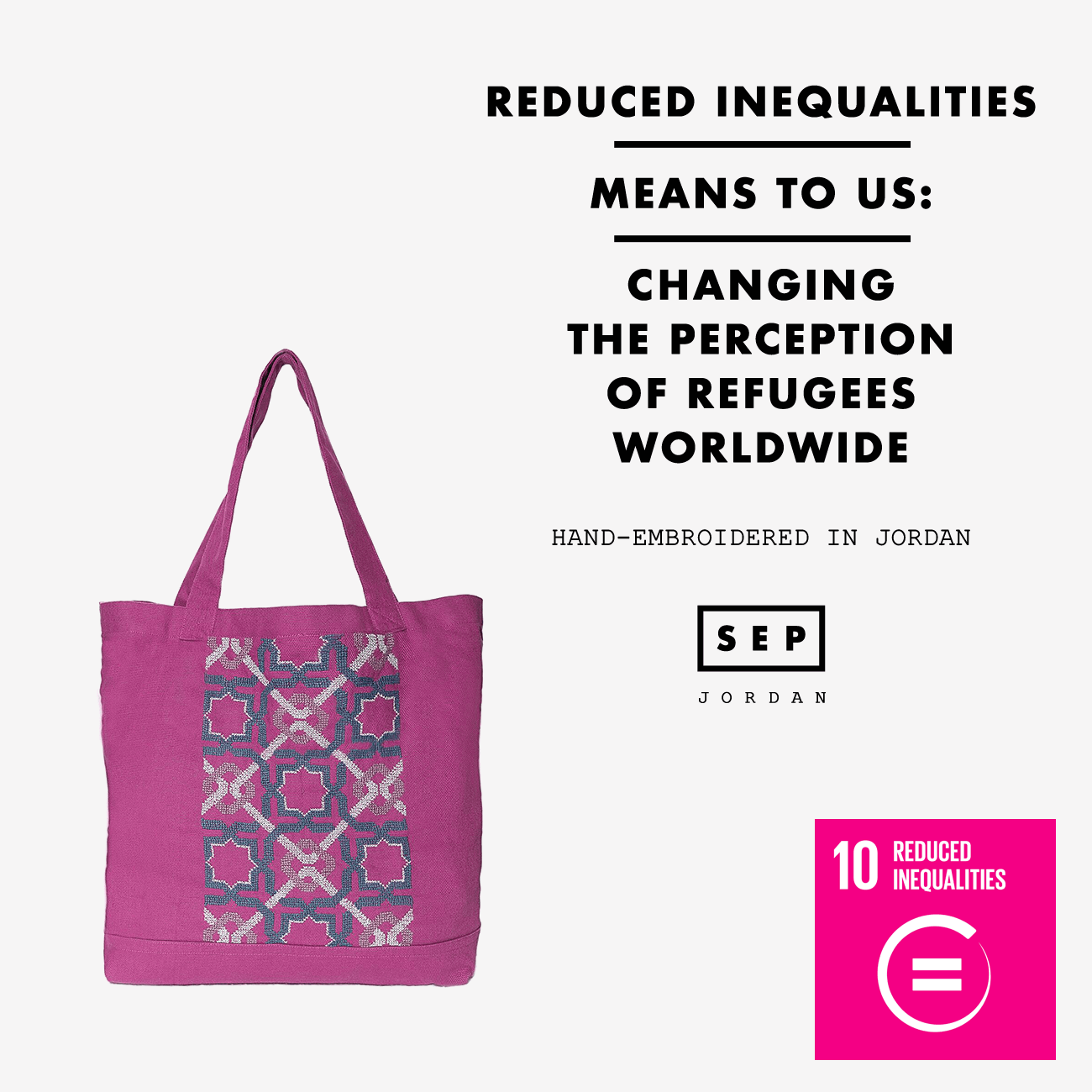 PURPLE CANVAS BAG SDG#10
