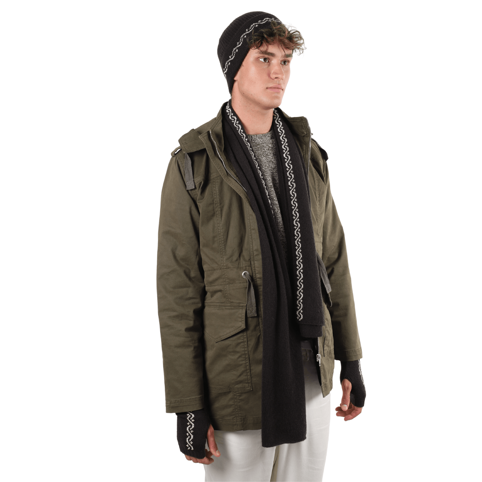BROWN CASHMERE BEANIE | WAVES