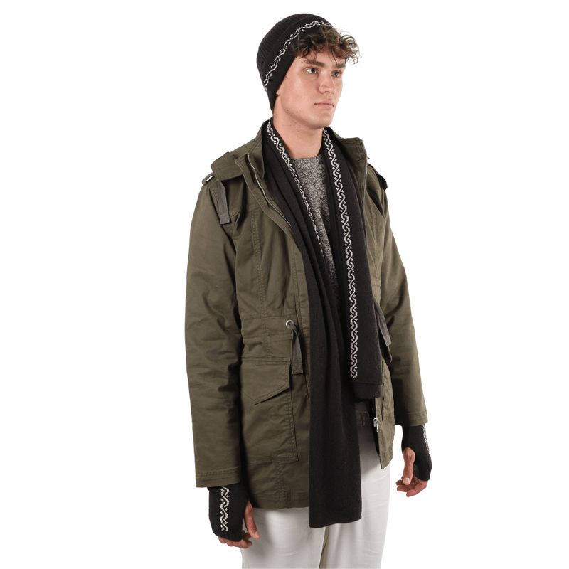 BROWN CASHMERE BEANIE | WAVES