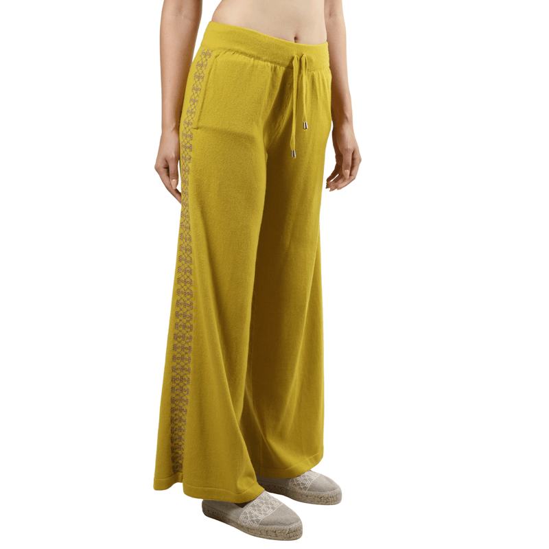 LIME CASHMERE SWEATPANTS | BEEHIVE