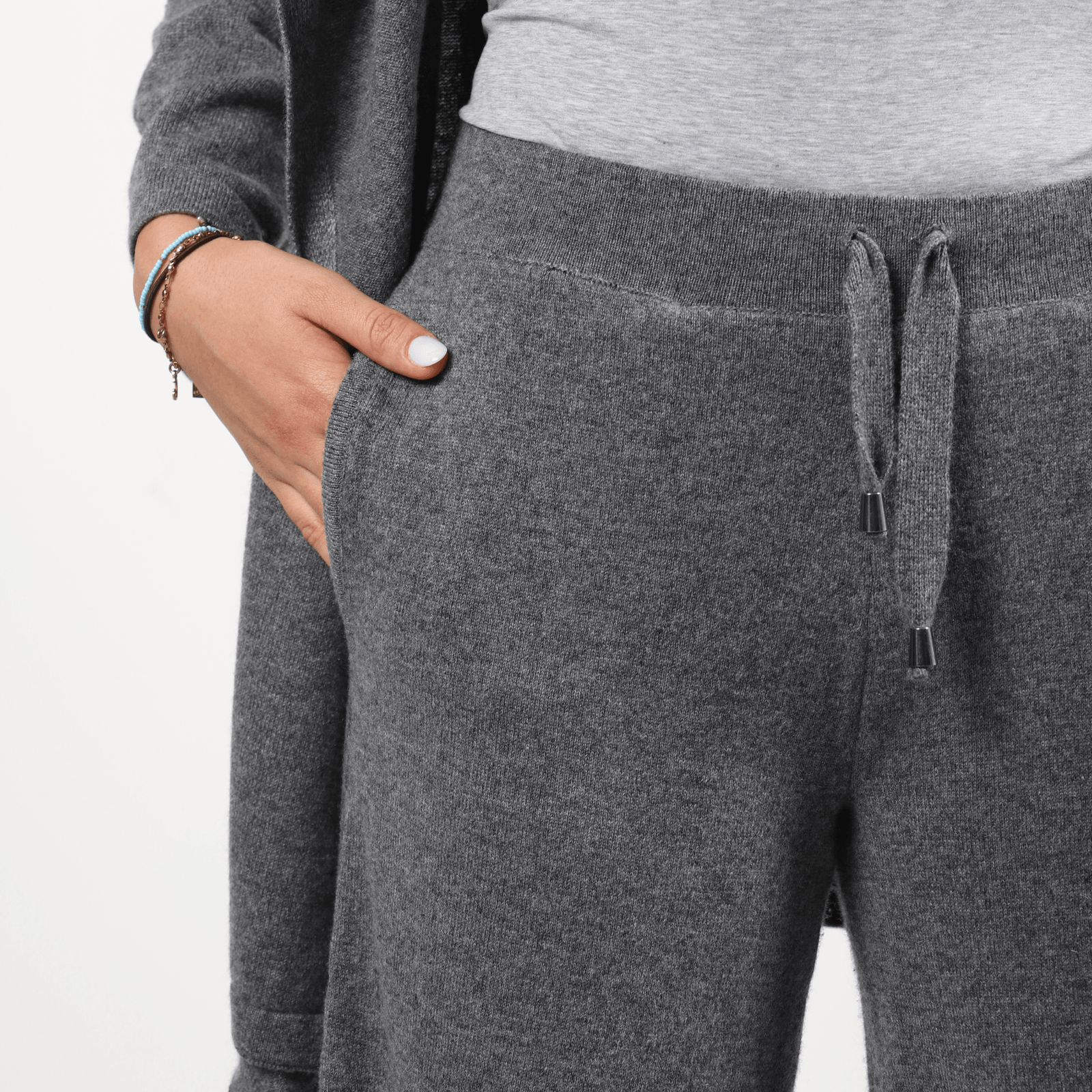 GRAY CASHMERE SWEATPANTS | BEEHIVE