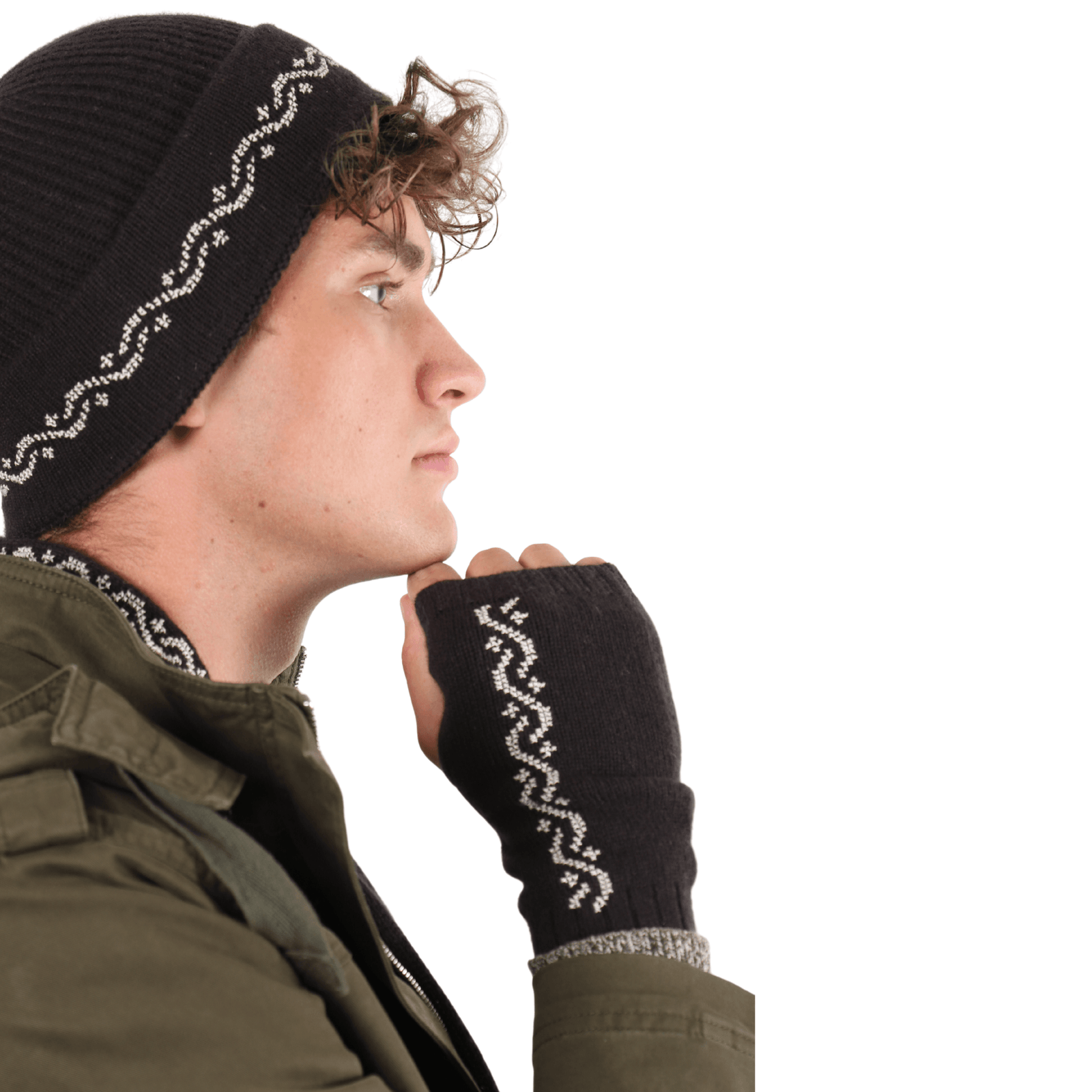 BROWN CASHMERE BEANIE | WAVES