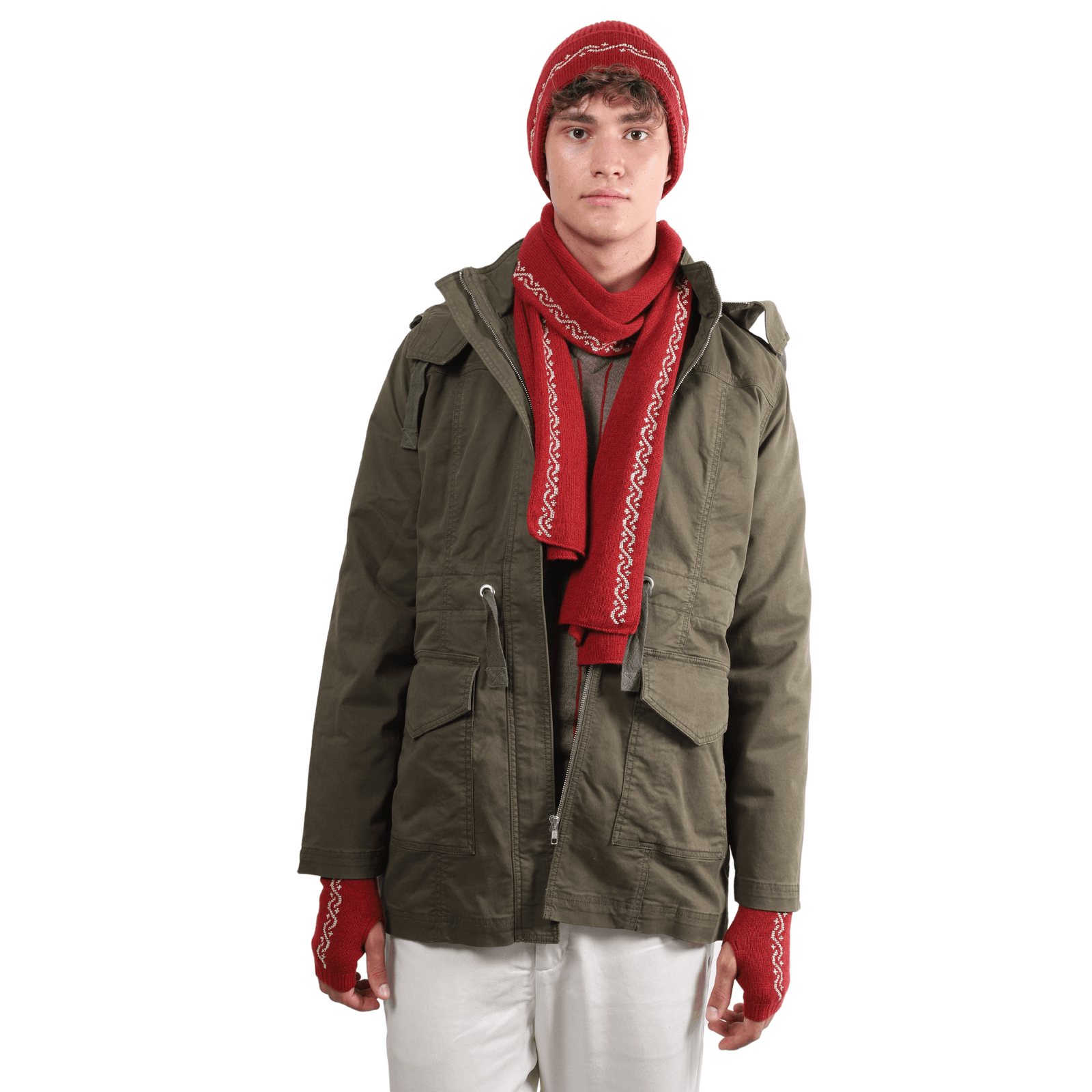 RUBY CASHMERE SCARF | WAVES