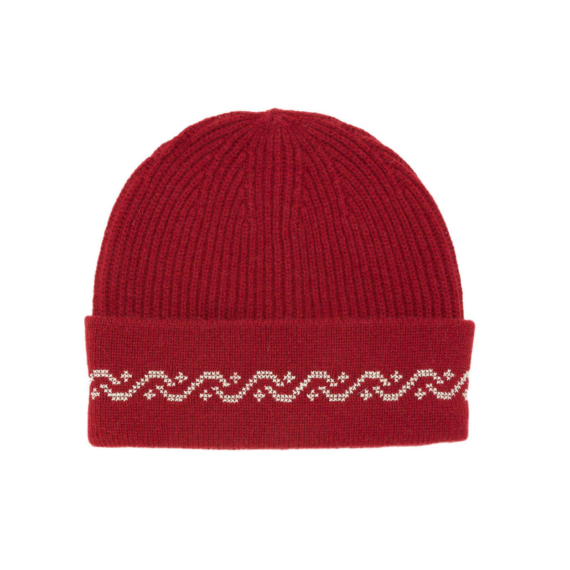 RUBY CASHMERE BEANIE | WAVES