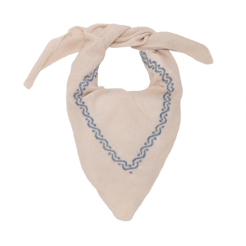 CREAM BEIGE CASHMERE TRIANGLE SCARF | WAVES