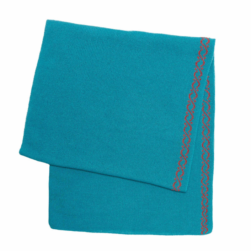 TEAL CASHMERE SCARF | WAVES