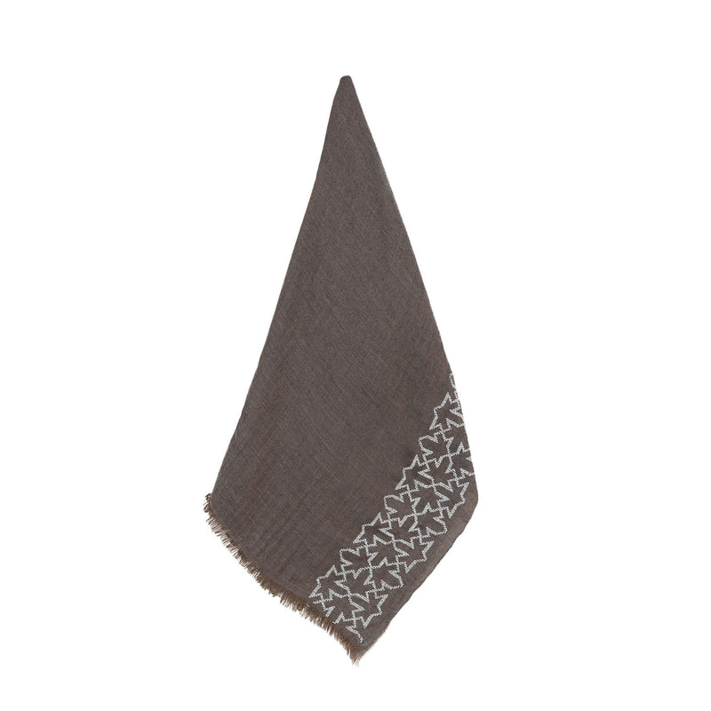 GRAY CASHMERE & SILK SHAWL GRAY SULTAN HAN