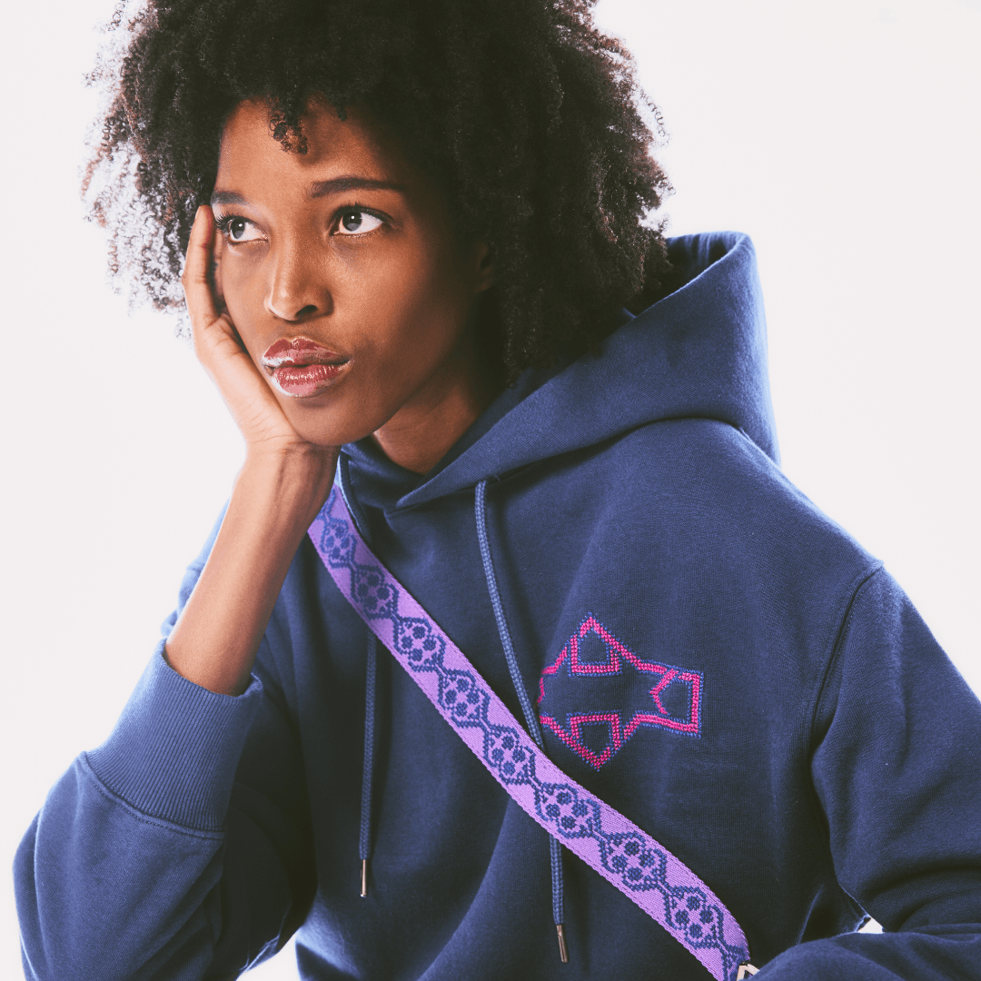 BLUE ON PURPLE