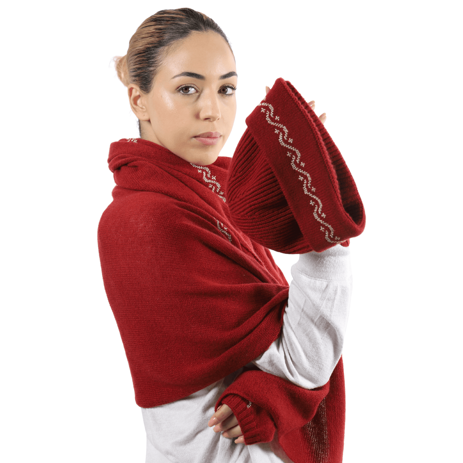RUBY CASHMERE BEANIE | WAVES
