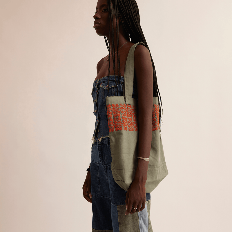 KHAKI CANVAS BAG SINEAD