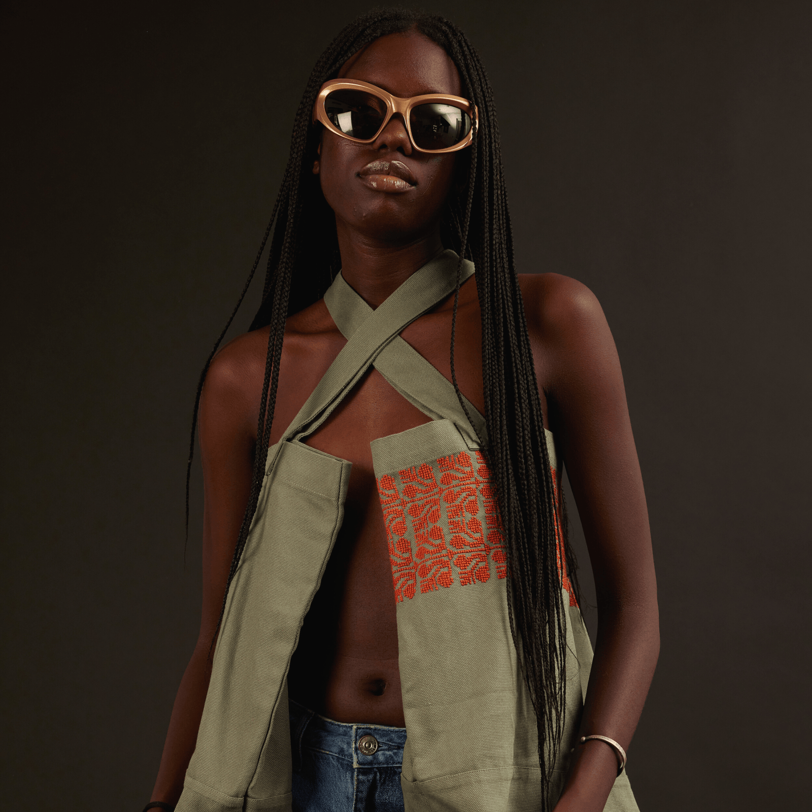 KHAKI CANVAS BAG SINEAD
