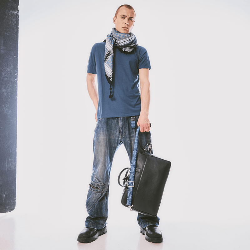 GRAIN LEATHER SLIM BRIEFCASE