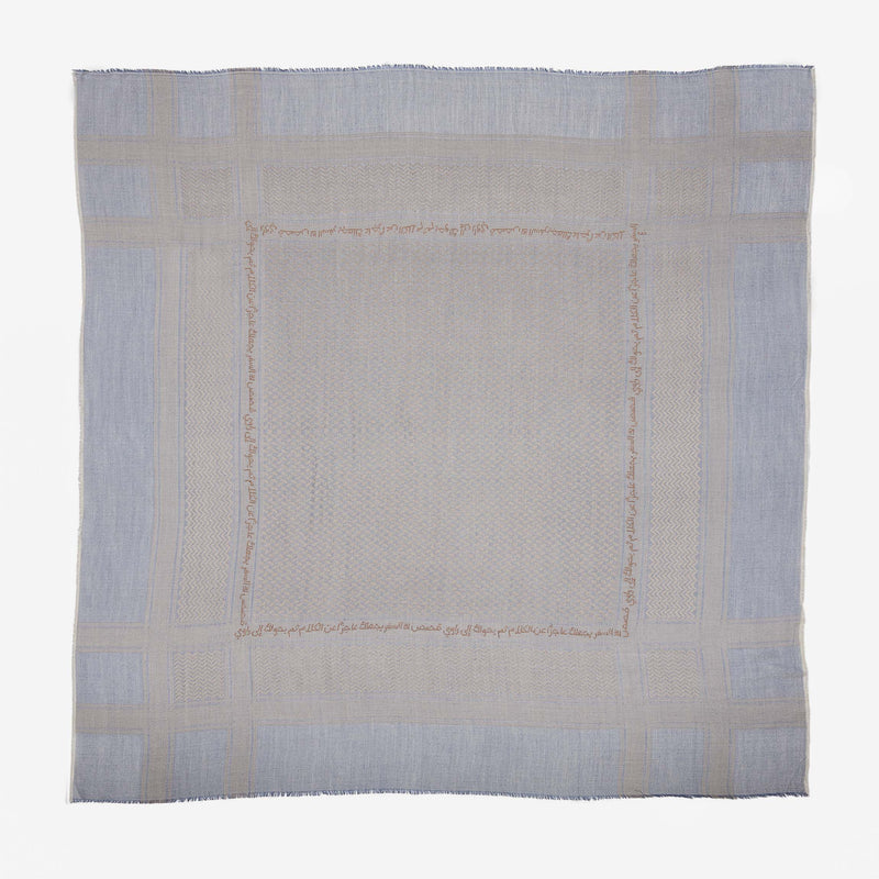 GRAY MERINO & SILK IBN BATTUTA KEFFIYEH