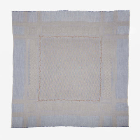 KHAKI MERINO WOOL & SILK IBRAHIM KEFFIYEH