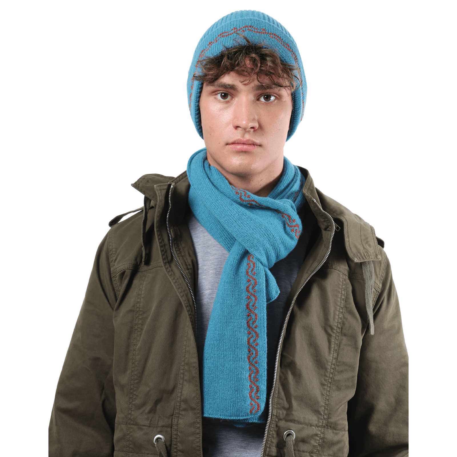 TEAL CASHMERE BEANIE | WAVES