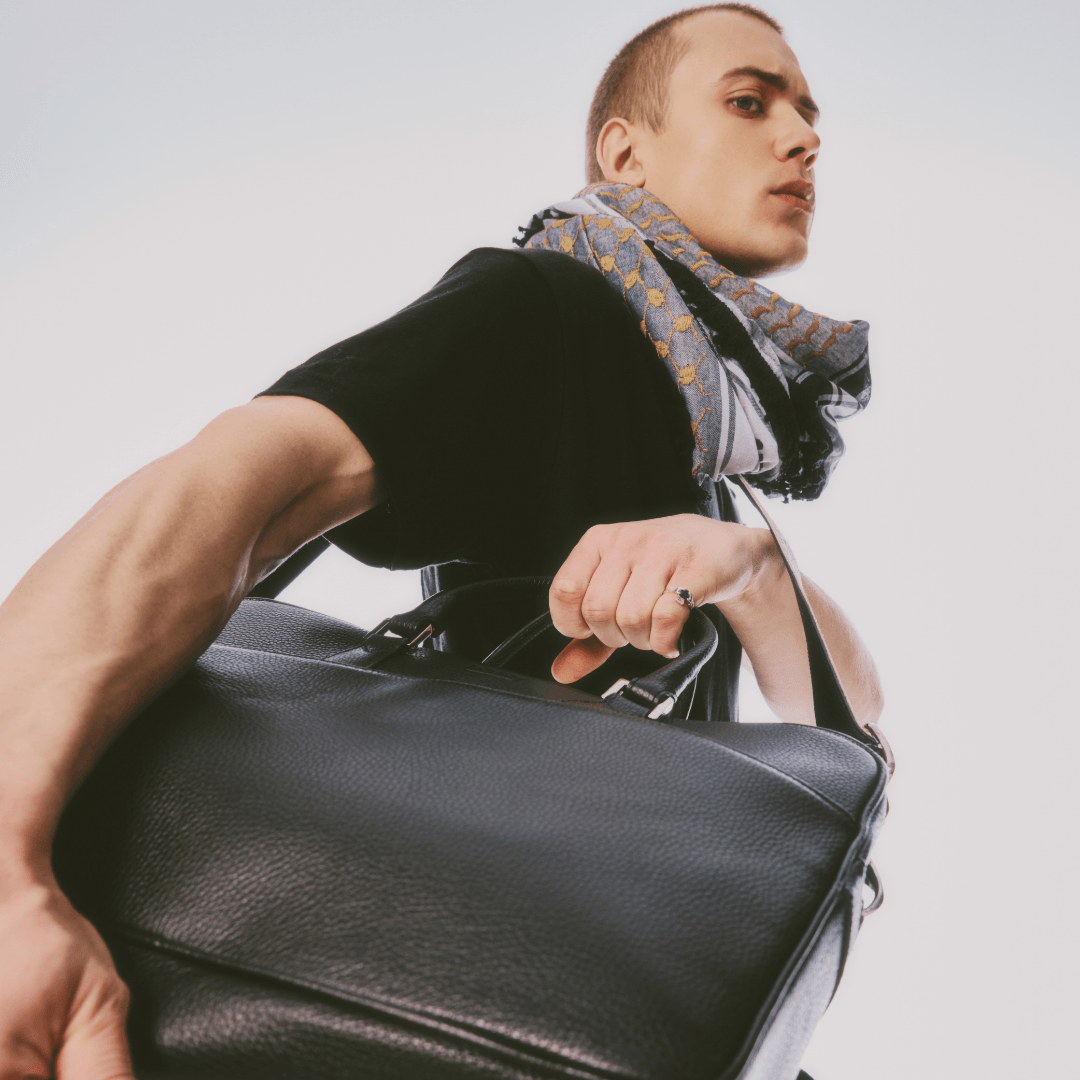 GRAIN LEATHER SLIM BRIEFCASE