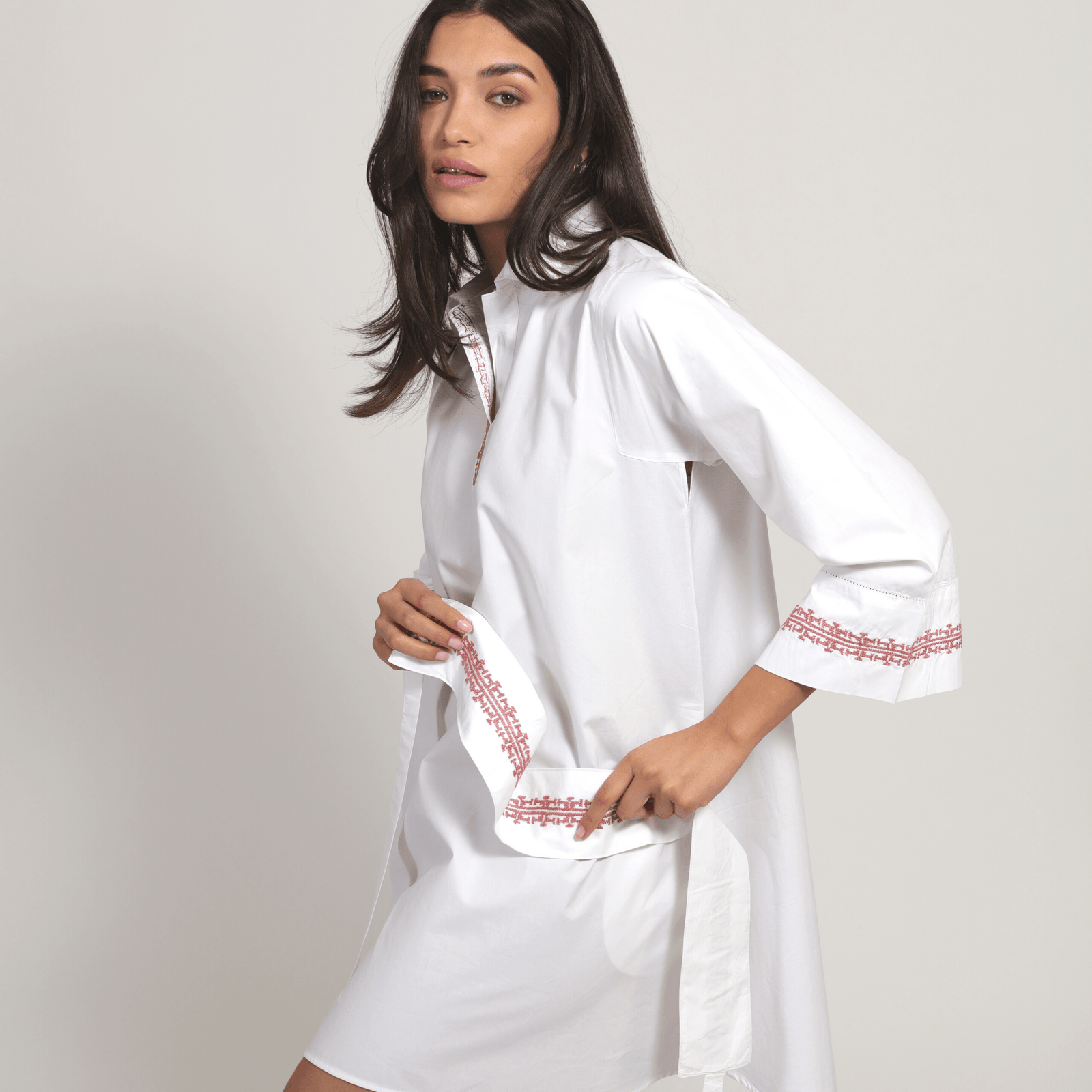 WHITE COTTON OBI BELT