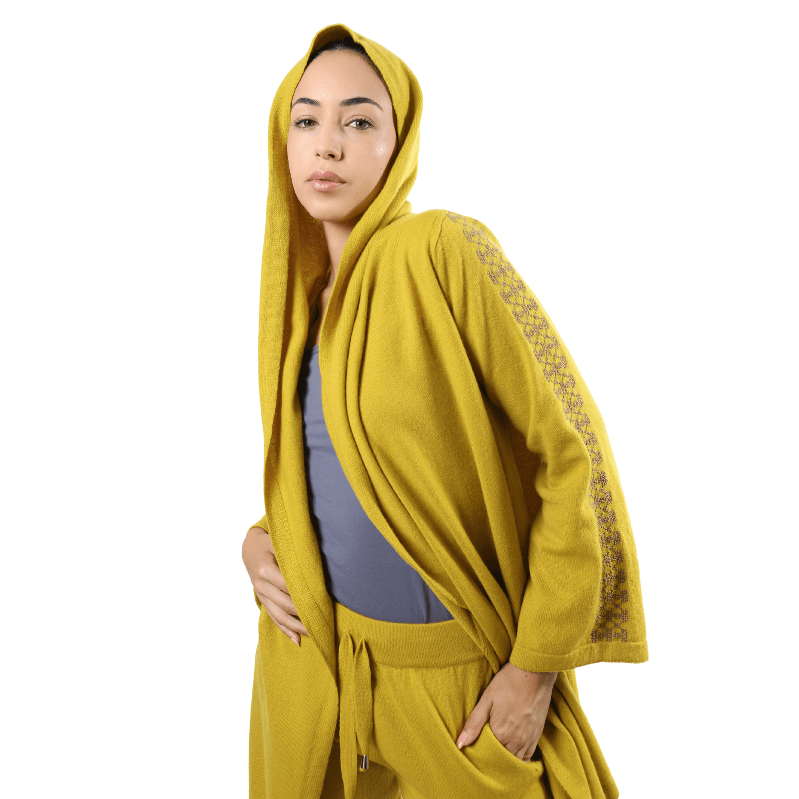 LIME CASHMERE SWEATPANTS | BEEHIVE