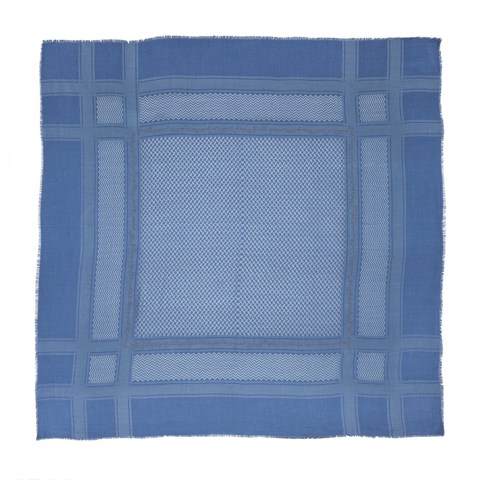 BLUE MERINO & SILK IBN BATTUTA KEFFIYEH