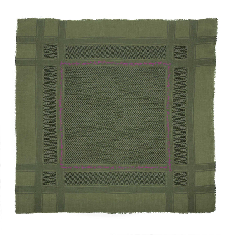 KHAKI MERINO & SILK IBN BATTUTA KEFFIYEH