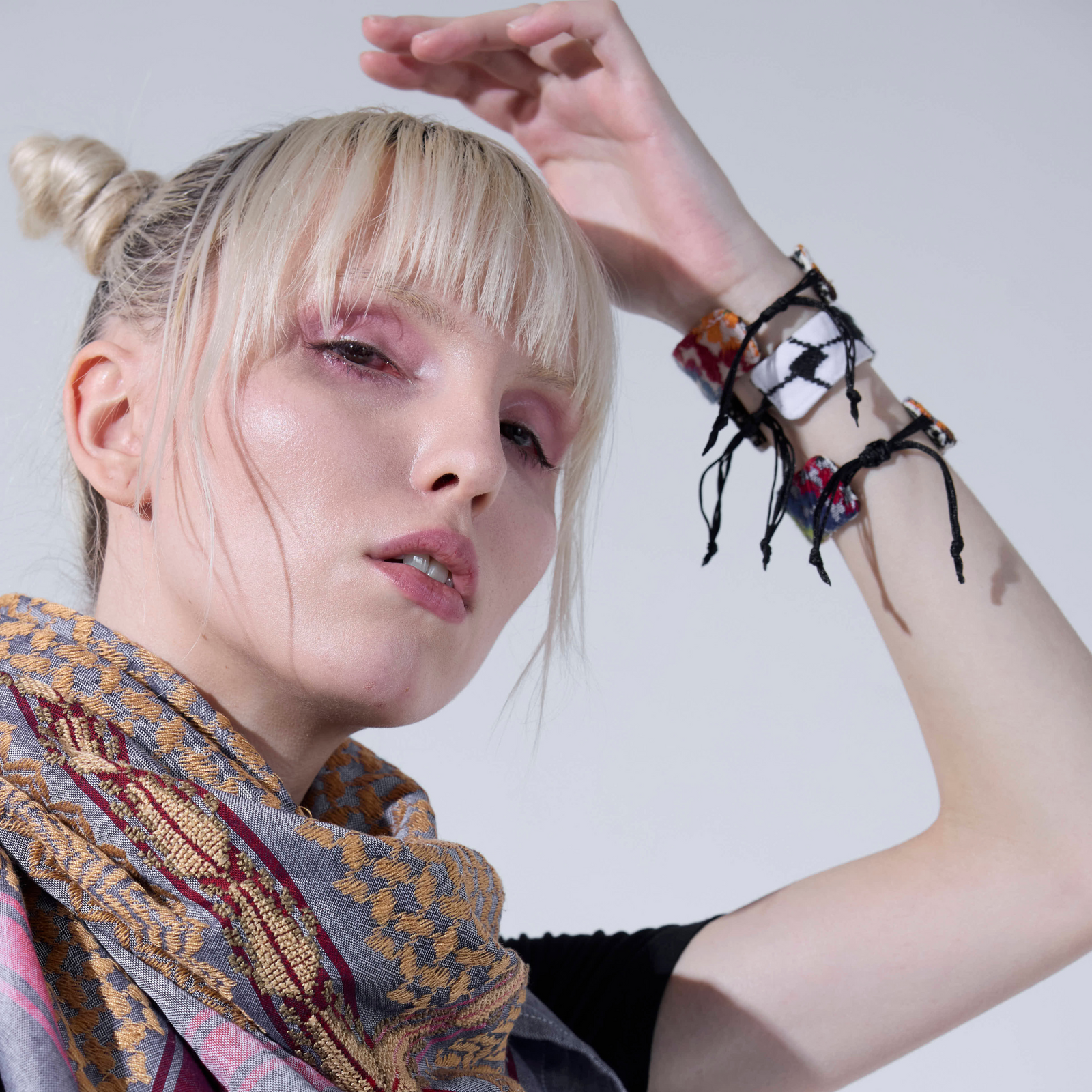 KEFFIYEH EMBROIDERED BRACELET | SET of 2