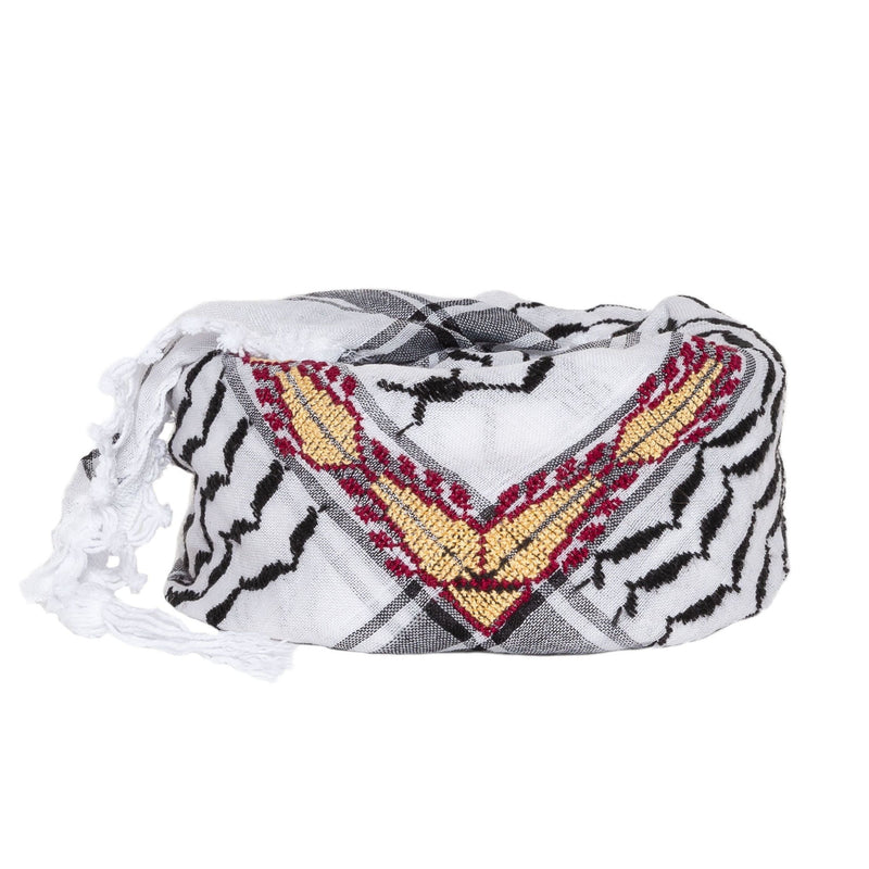 MAY BLACK & WHITE FLAME KEFFIYEH