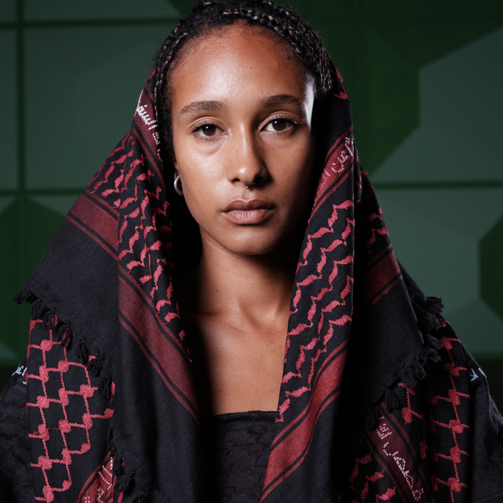 BLACK & BURGUNDY IBN BATTUTA COTTON SPECIAL EDITION KEFFIYEH