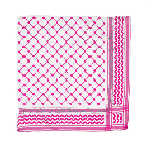 BLACK & WHITE SILK KEFFIYEH