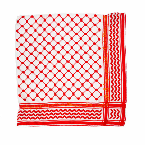 BLACK & WHITE SILK KEFFIYEH