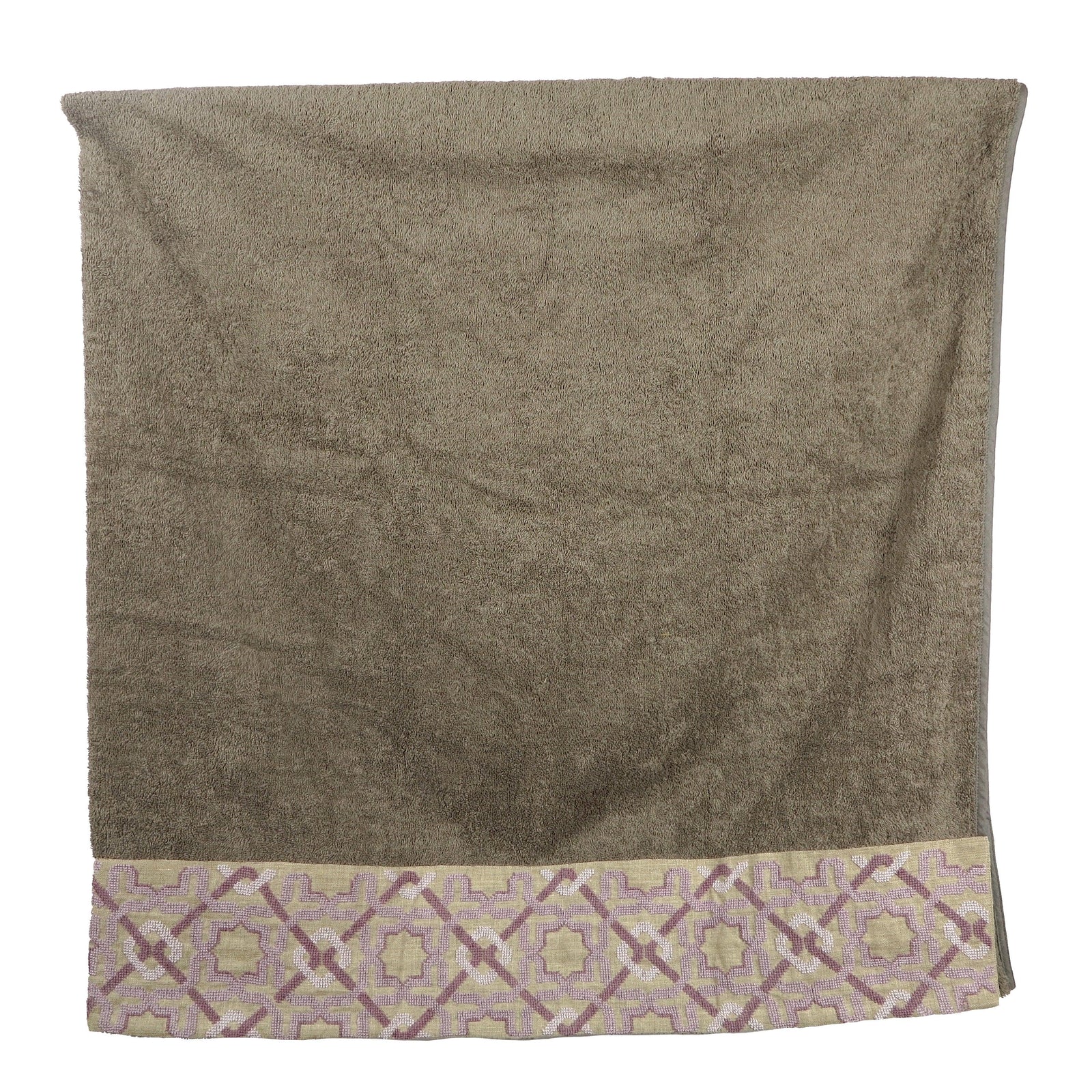 TAUPE TERRY COTTON TOWEL ALHAMBRA