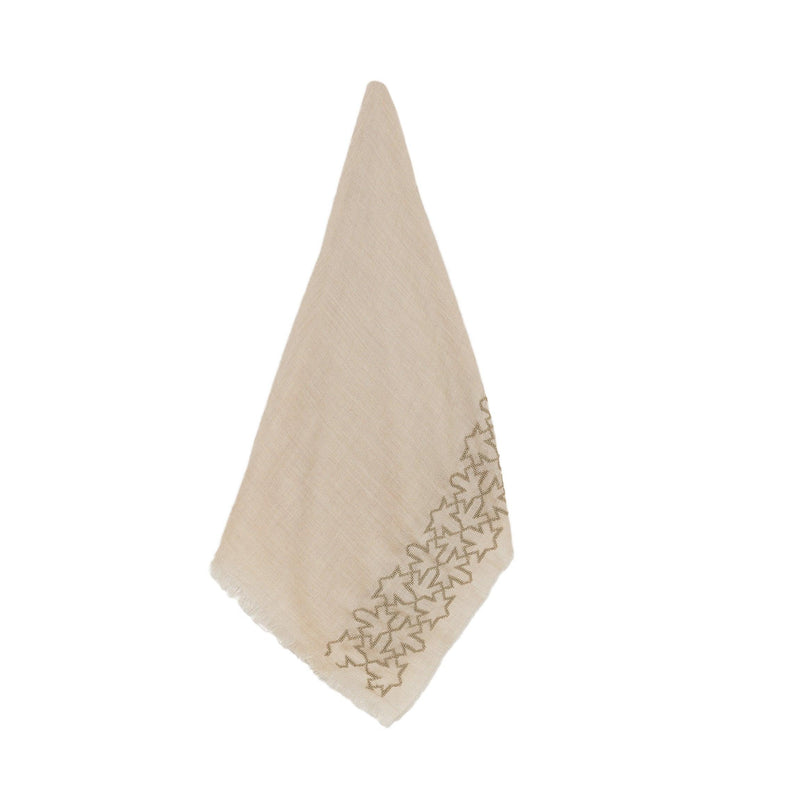 BEIGE CASHMERE & SILK SHAWL KHAKI SULTAN HAN