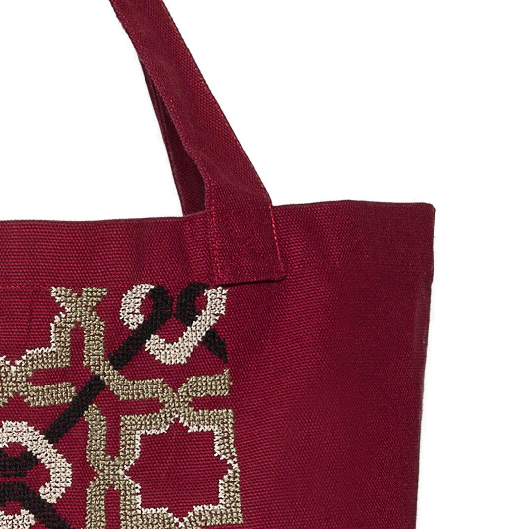 BURGUNDY CANVAS BAG SDG#8