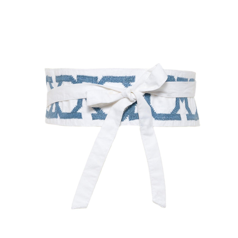 WHITE COTTON OBI BELT