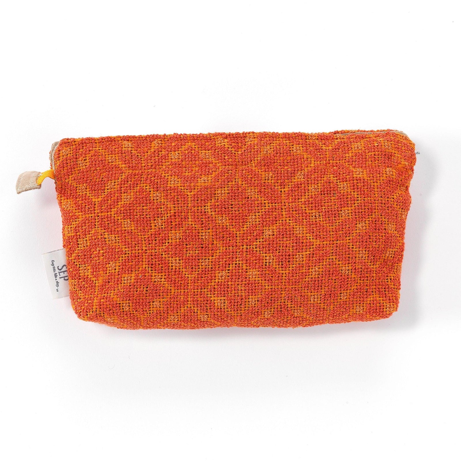 JUTE ZIPPER POUCH POPPY