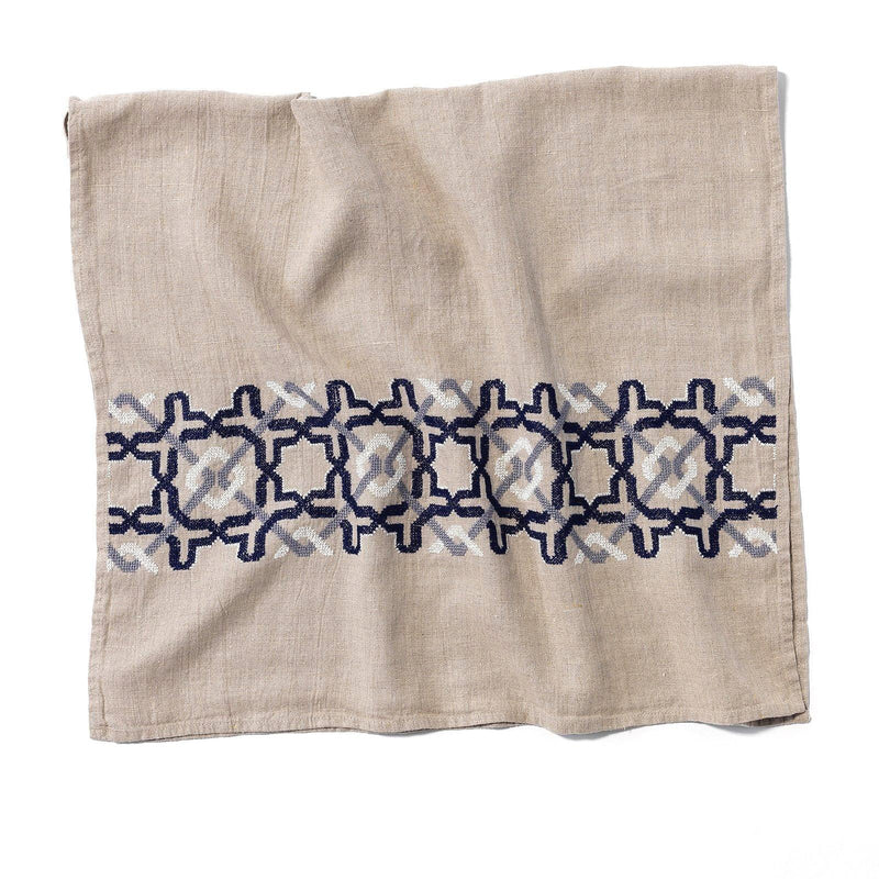 SOFTENED LINEN TOWEL SET NAVY ALHAMBRA