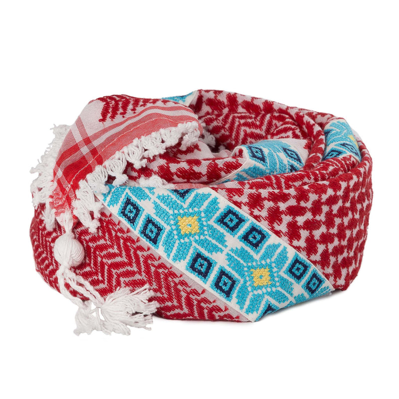 Red & White with Cross Pattern