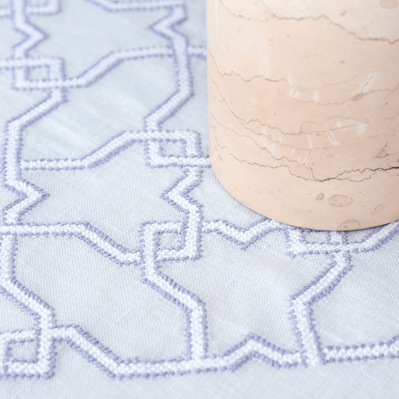 LINEN GAUZE TABLECLOTH GRAY/BLUE KOUTUBIA