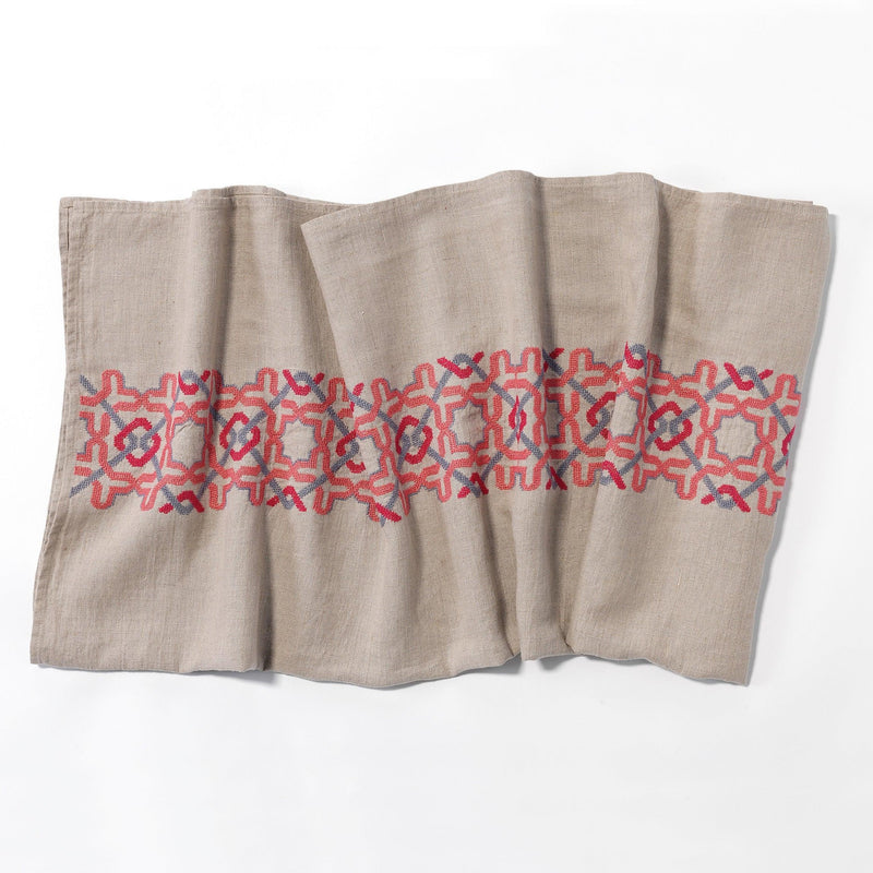 SOFTENED LINEN TOWEL SET SUNSET PINK ALHAMBRA