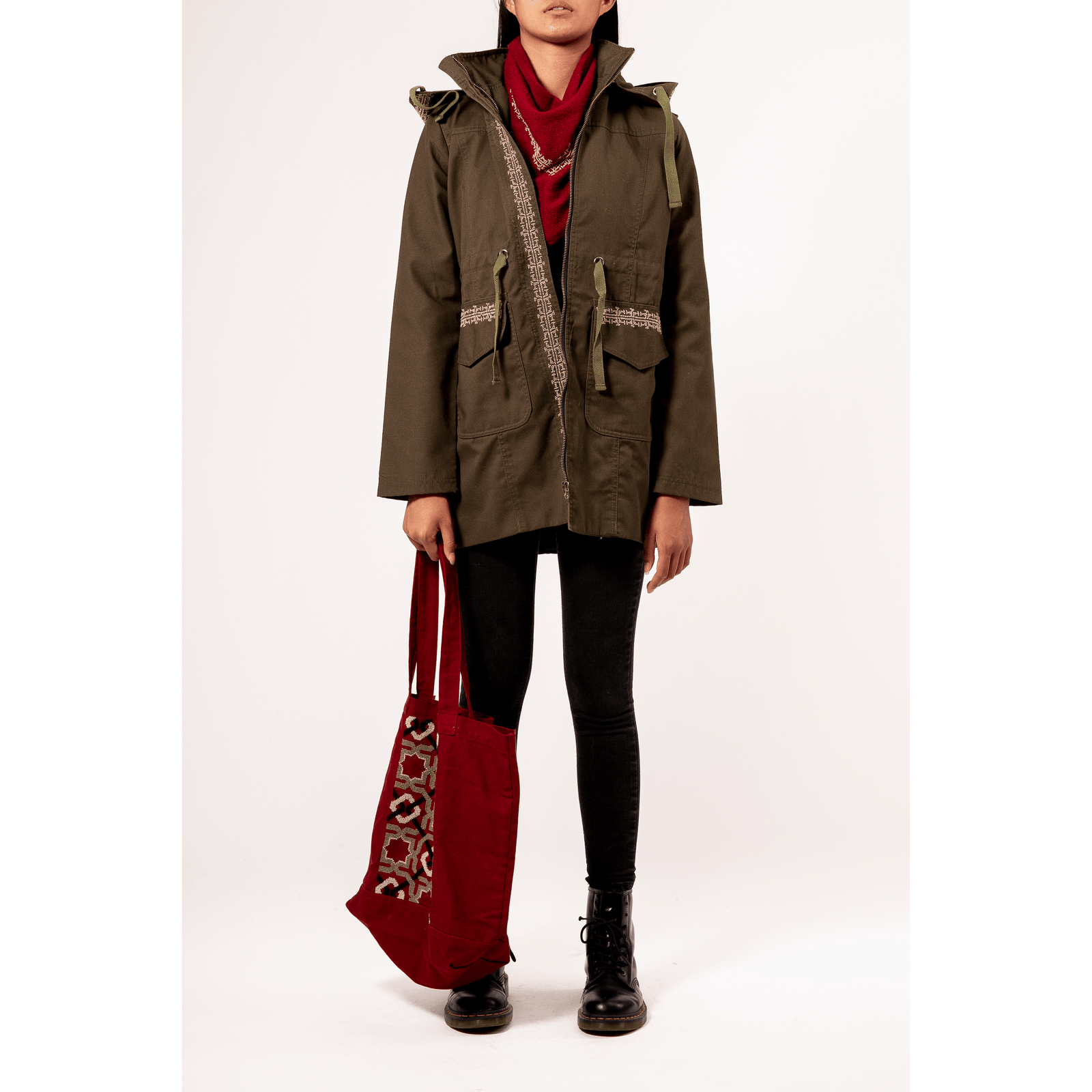BURGUNDY CANVAS BAG SDG#8