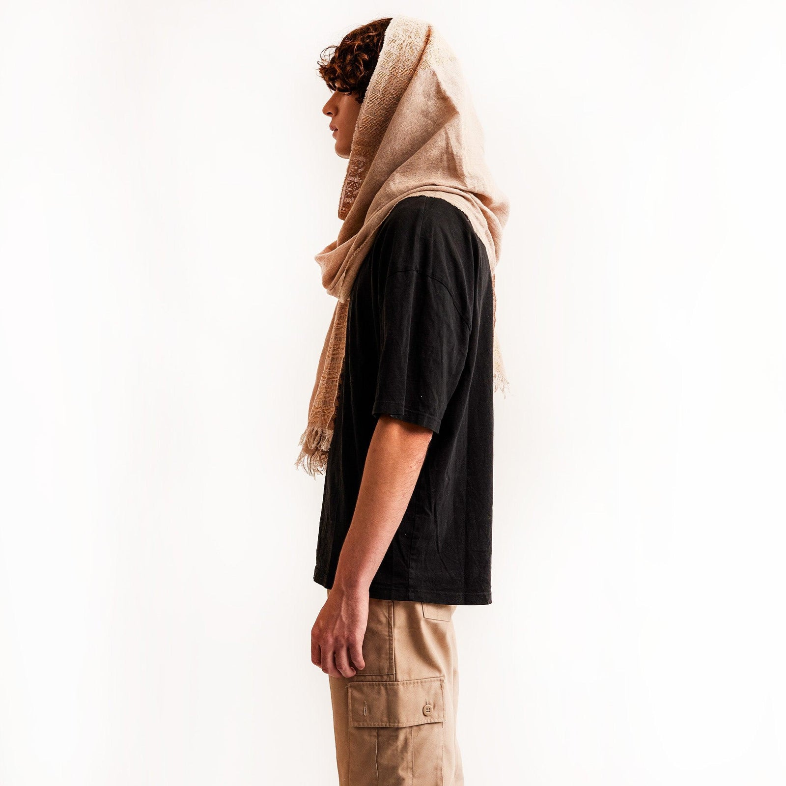 BEIGE LINEN SHAWL BEIGE SINEAD